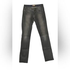 Paige Blue Heights Low Rise Skinny Leg Gray Denim Jeans Womens Size 27 Studded